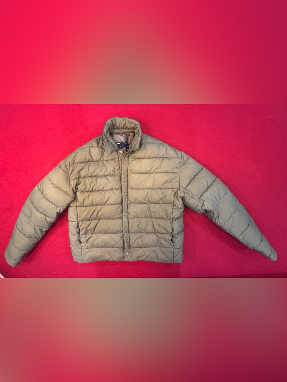 ASOS DESIGN Women’s Olive Green Puffer Jacket Size M